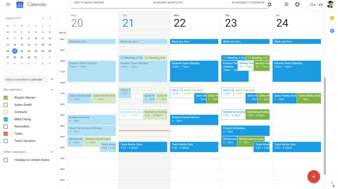 Google Calendar calendario herramienta reuniones a distancia